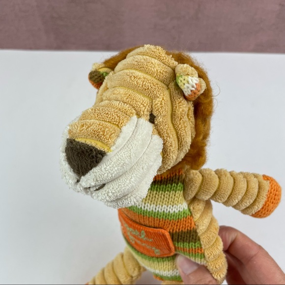 Maison Chic Yellow Orange Brown Lion Tooth Fairy Plush Stuffed Animal Toy - Picture 3 of 7